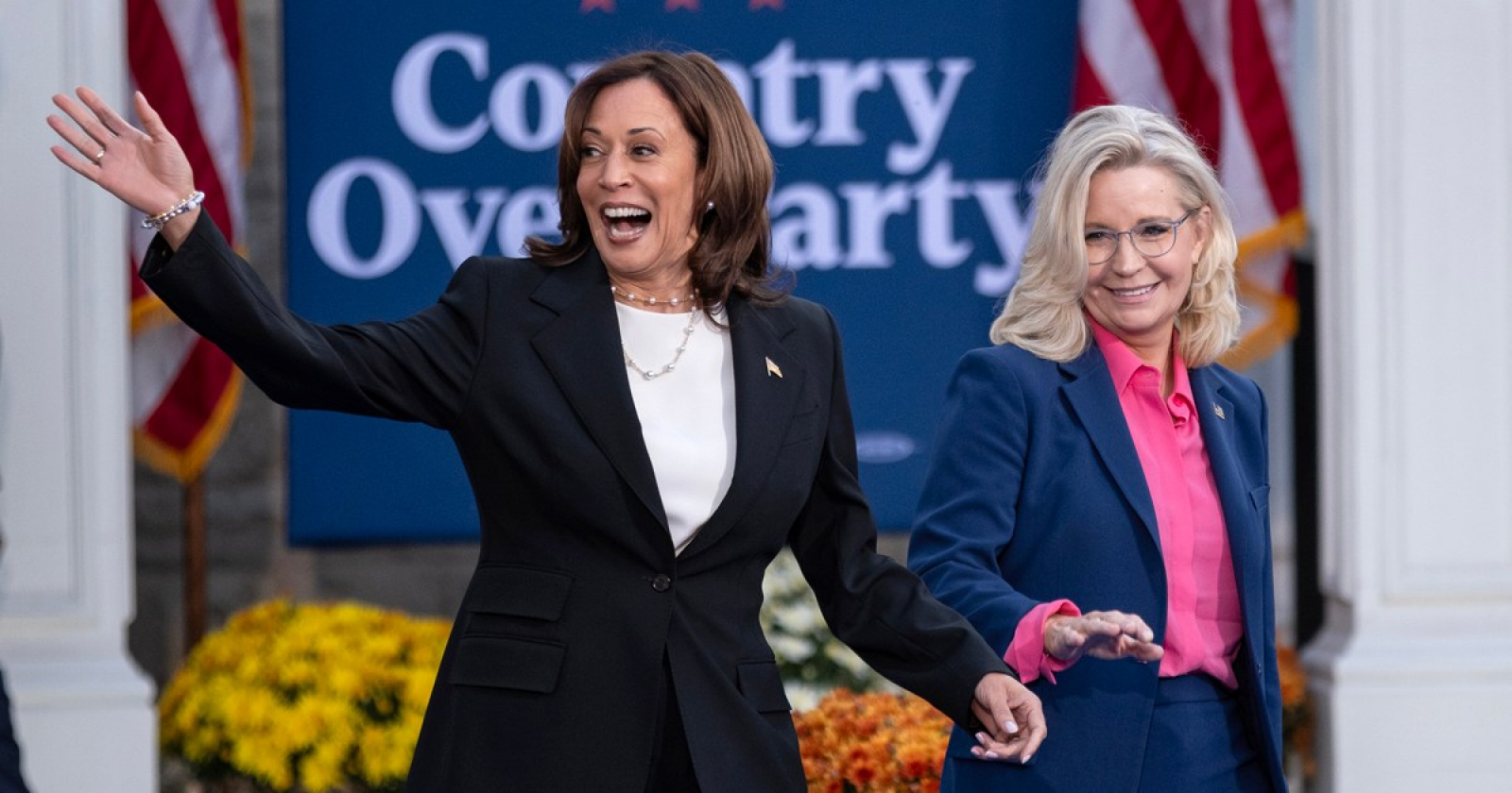 Vice President Kamala Harris joined forces with Republican Liz Cheney